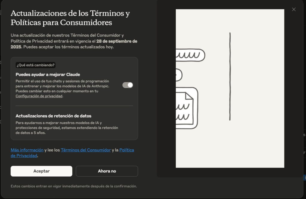 Anthropic usará tus chats con Claude para entrenar su IA