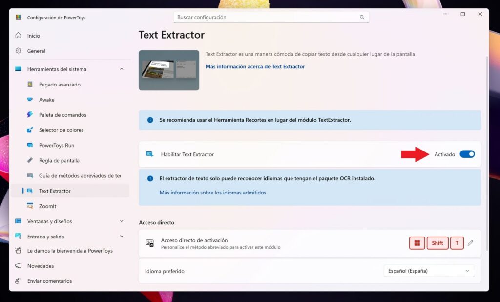 Cómo copiar texto de una imagen o PDF con una captura de pantalla en Windows 11