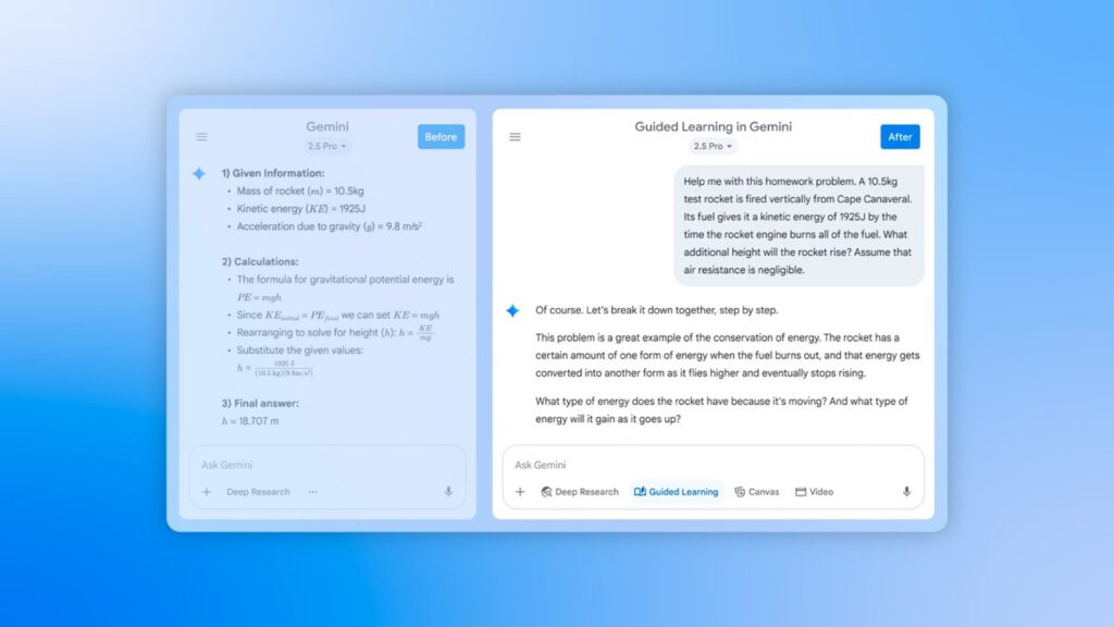 Olvídate de ChatGPT: Gemini acaba de lanzar un modo para estudiar que va a ser tu mejor aliado este curso