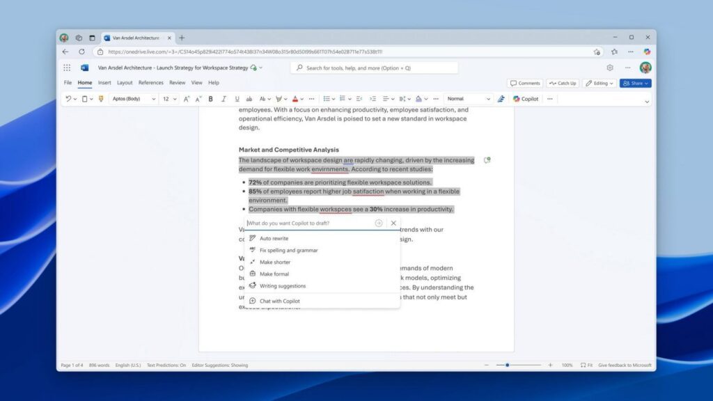 Microsoft podría reemplazar la revisión ortográfica de Word con esta nueva función