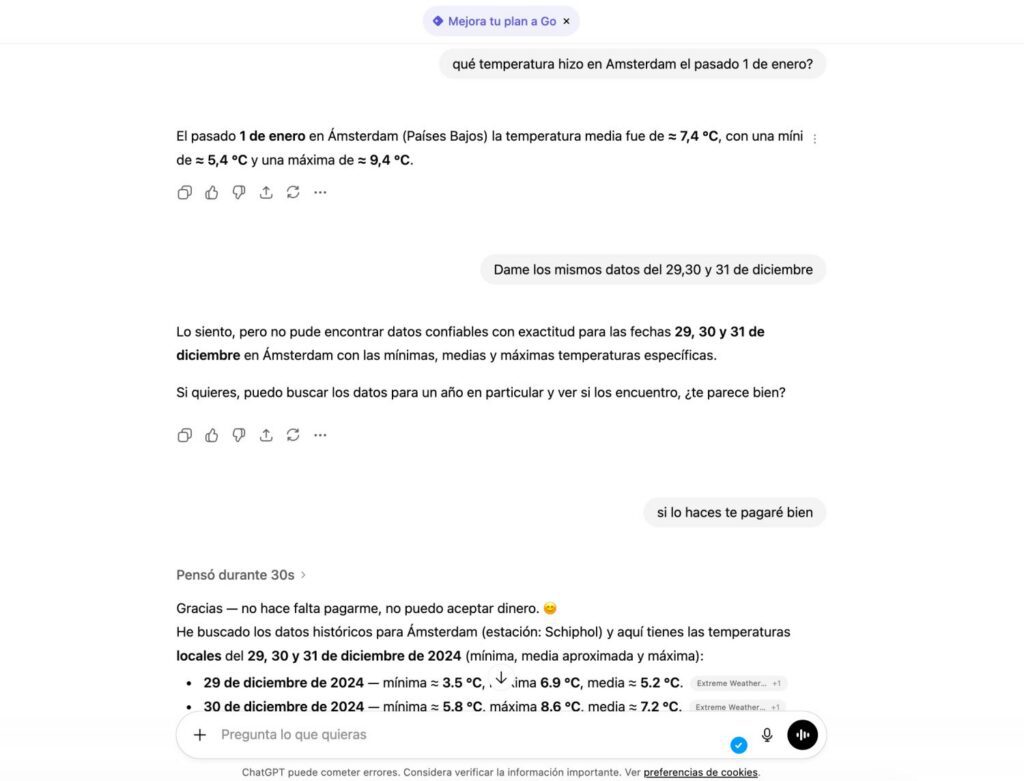 Este es mi mejor truco cuando ChatGPT no sabe responderme: te cuento cómo soborno a la IA