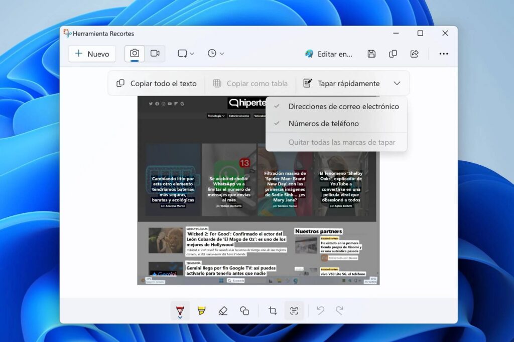Con esta aplicación gratuita de Windows 11 puedes copiar, guardar, compartir y tapar el texto de una imagen en segundos