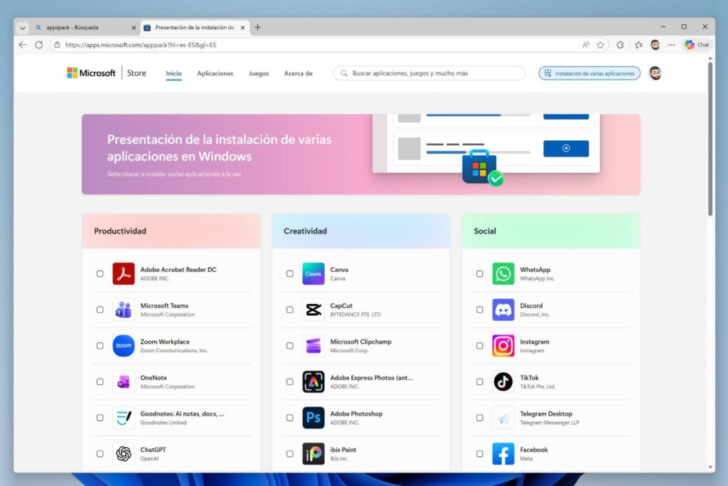 Cómo instalar múltiples aplicaciones a la vez desde la tienda oficial de Windows