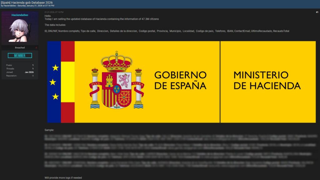 Alerta por hackeo masivo a Hacienda: habrían robado los datos de más de 47 millones de personas