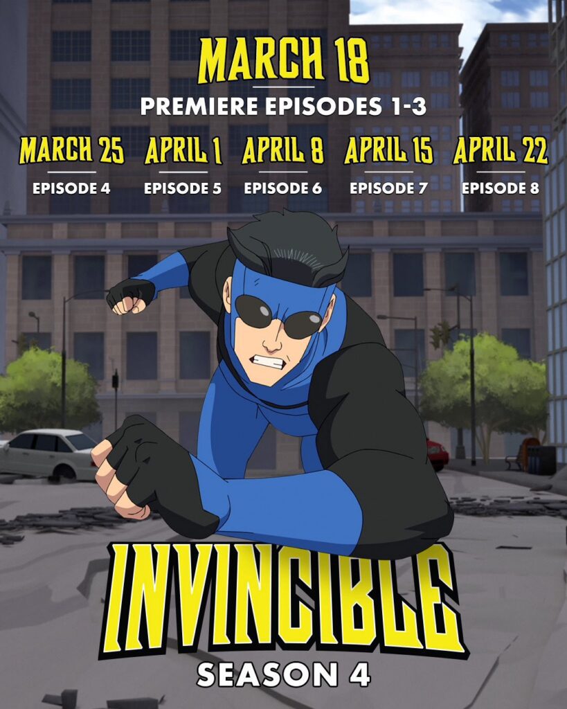 ‘Invencible’ temporada 4 confirma el calendario de estreno de todos sus episodios