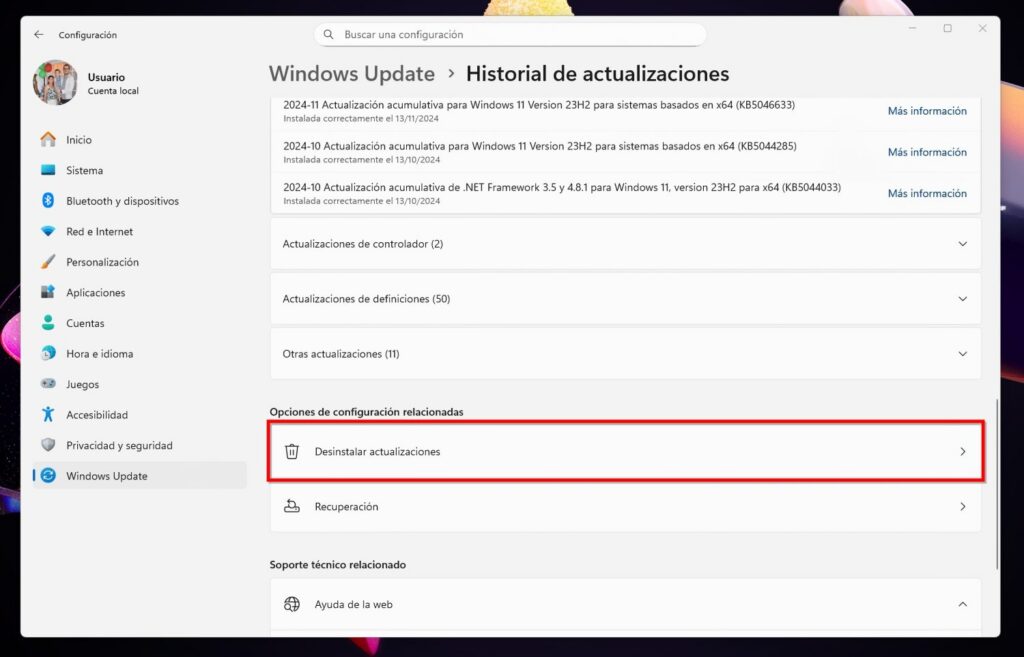 Las actualizaciones de Windows 11 están arruinando tu PC: así las puedes desinstalar de forma fácil
