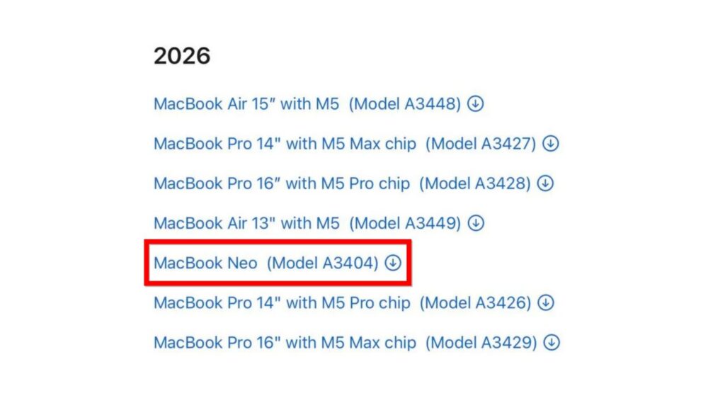 Ya sabemos cómo se llama el MacBook barato con chip de iPhone: Apple lo filtra por error antes de su presentación